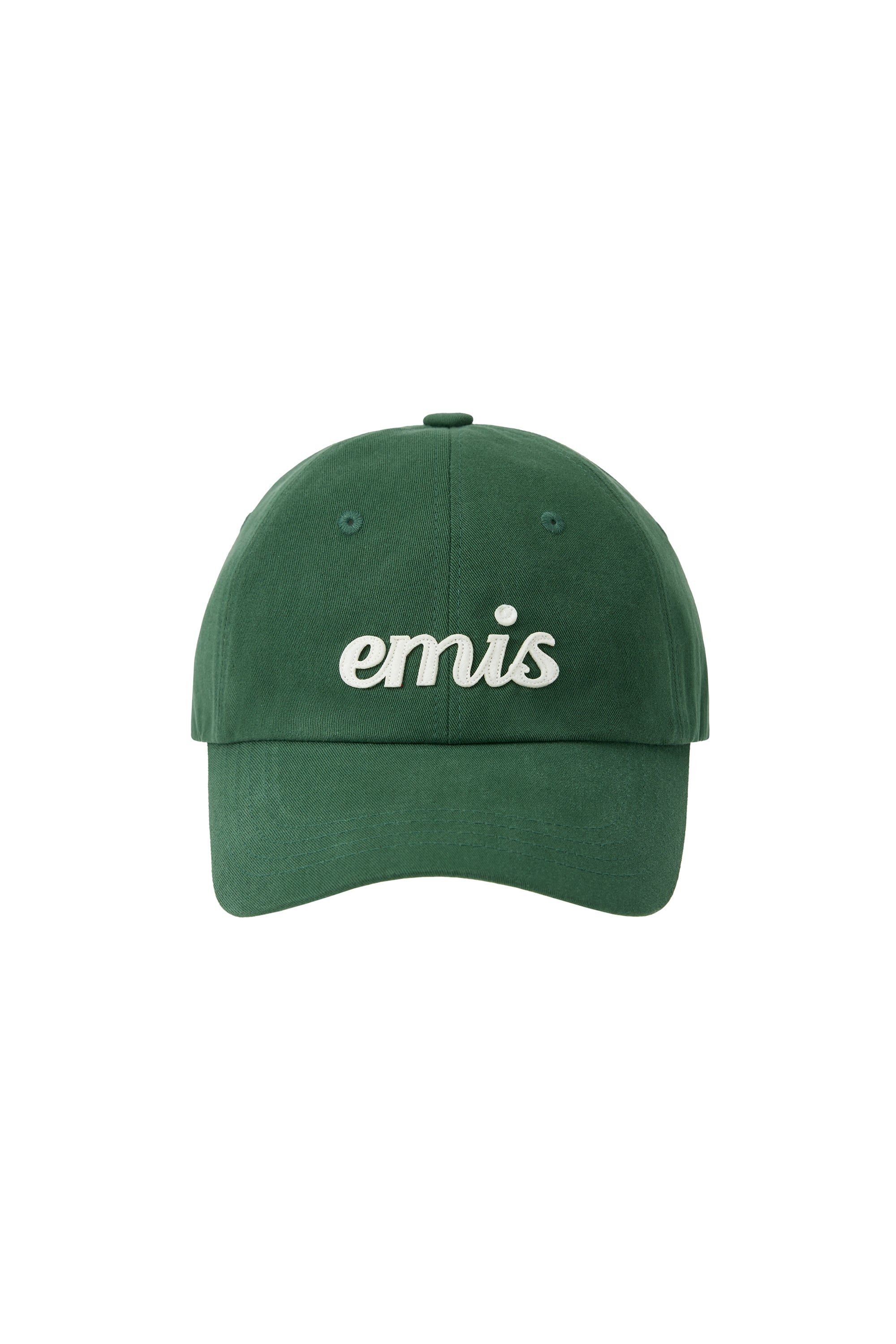 LETTERING LOGO WHITE STITCH BALL CAP – emis